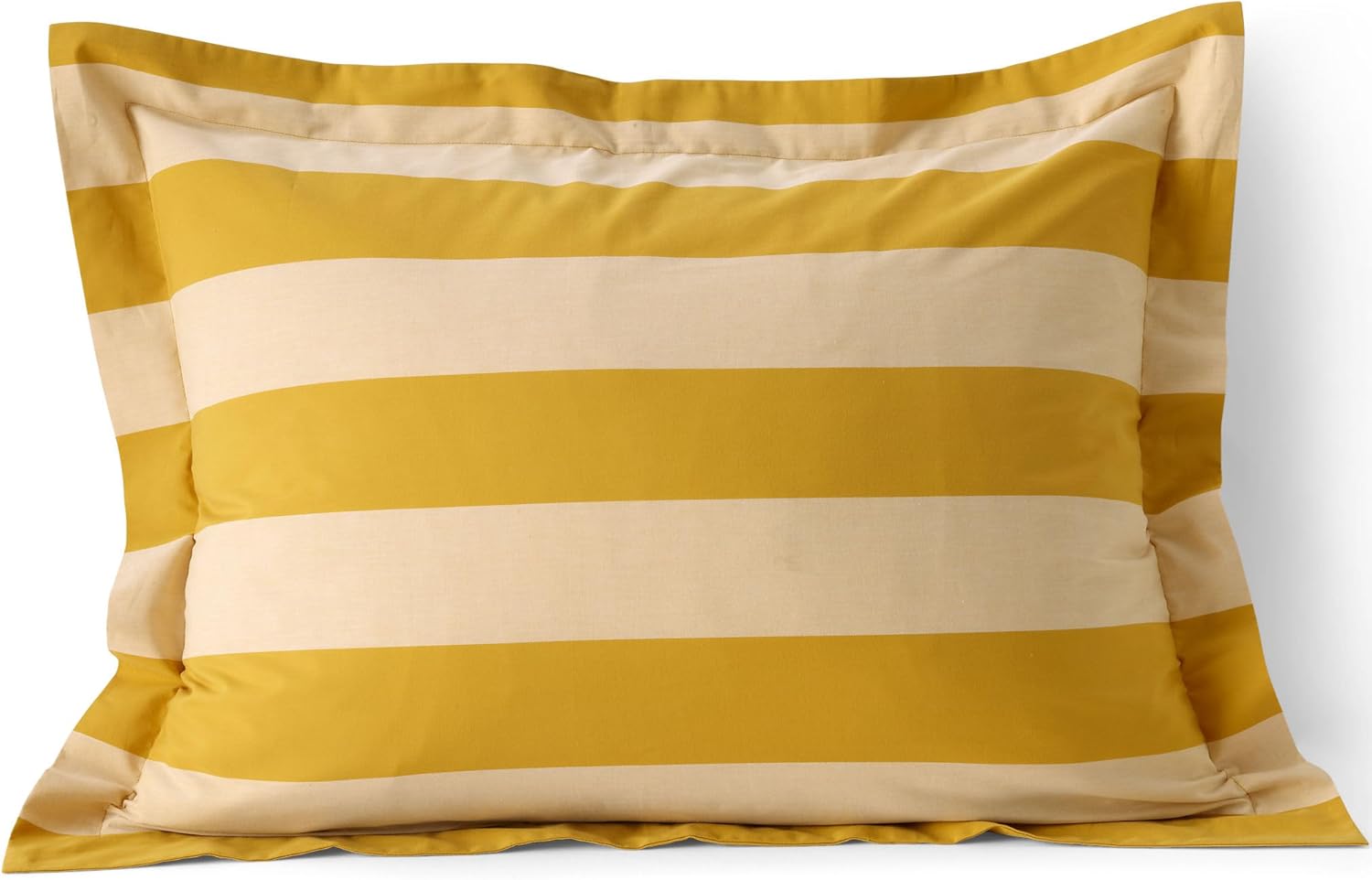 Lands' End 300 Percale YD Sham Dijon Gold Stripe Standard
