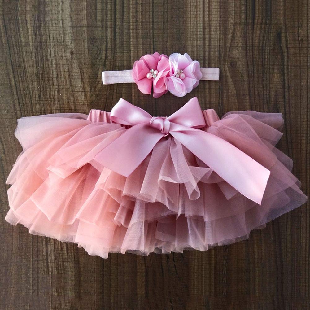 Tutu Röcke Baby Mädchen Super süße Tüllrock Minirock Prinzessin Rock + Stirnband Kleid Outfits Fotografie Geburtstag