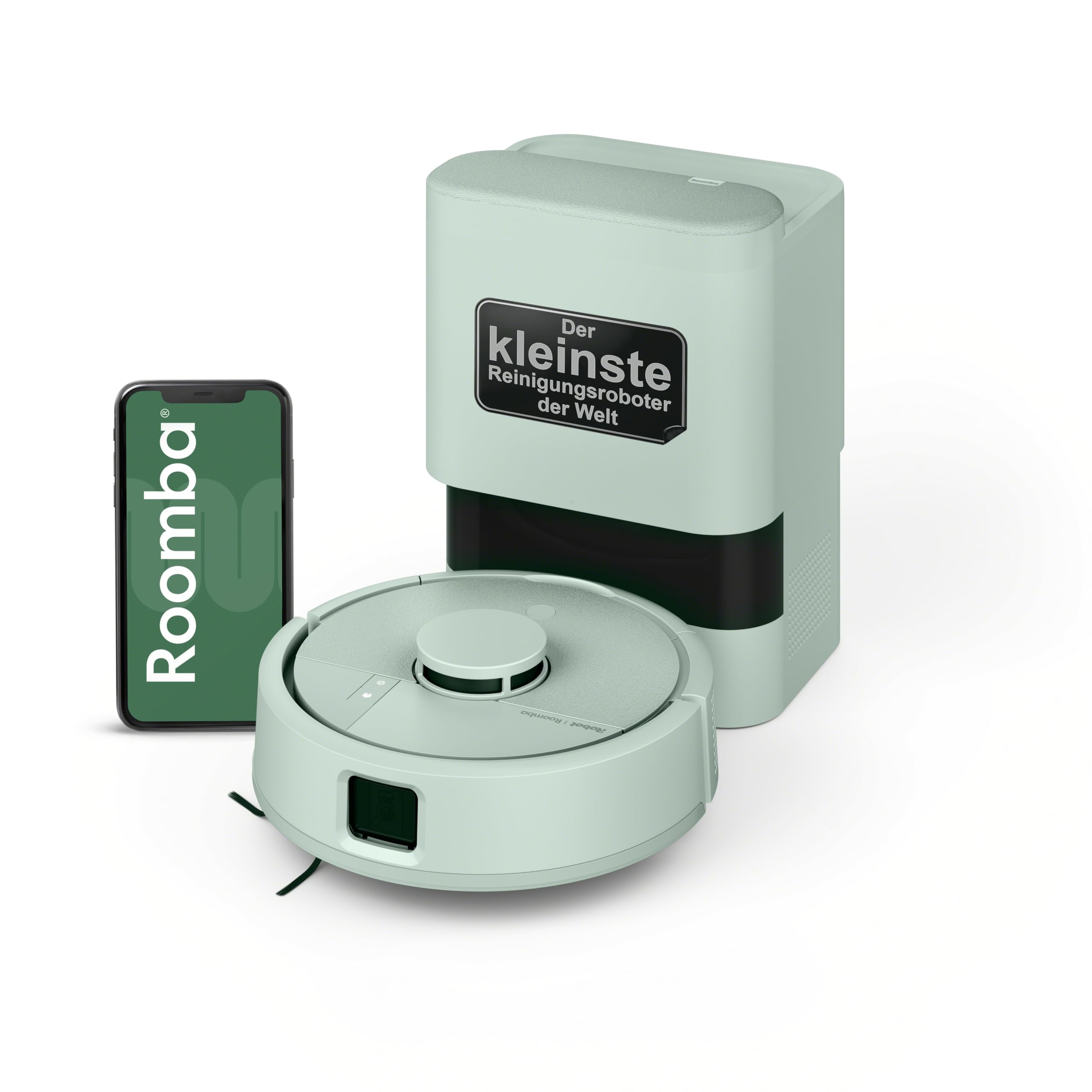 iRobot Roomba® Mini Saug- & Wischroboter + AutoEmpty™ Dock, Minze