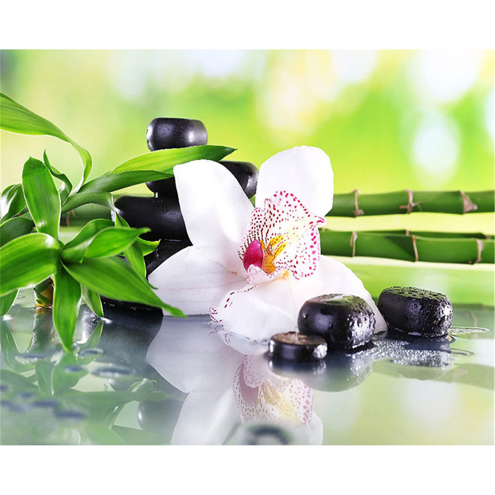 Zestaw do malowania diamentami 5D, kamienie orchidei DIY diamentowe akcesoria do malowania, haft diamentowy ścieg krzyżykowy płótno rzemiosło, do domu salon sypialnia dekoracje ścienne Okrągłe wiertło