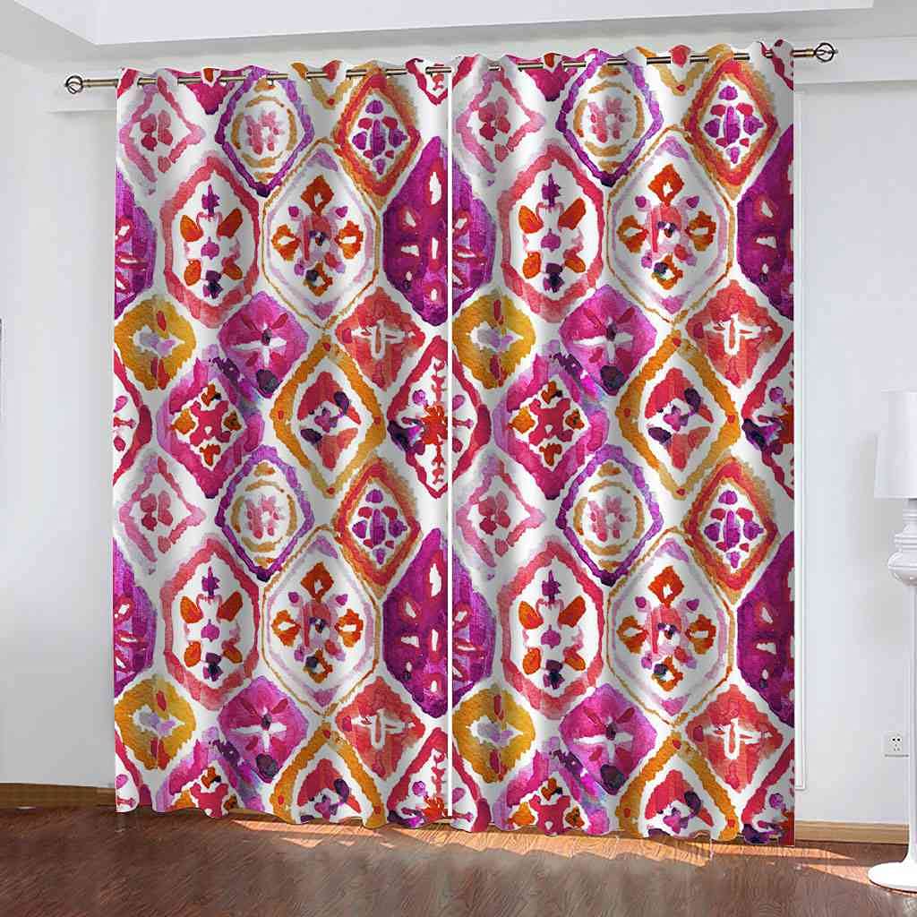 Rideaux occultants enfant 3D fleur violette 140x160cm isolants