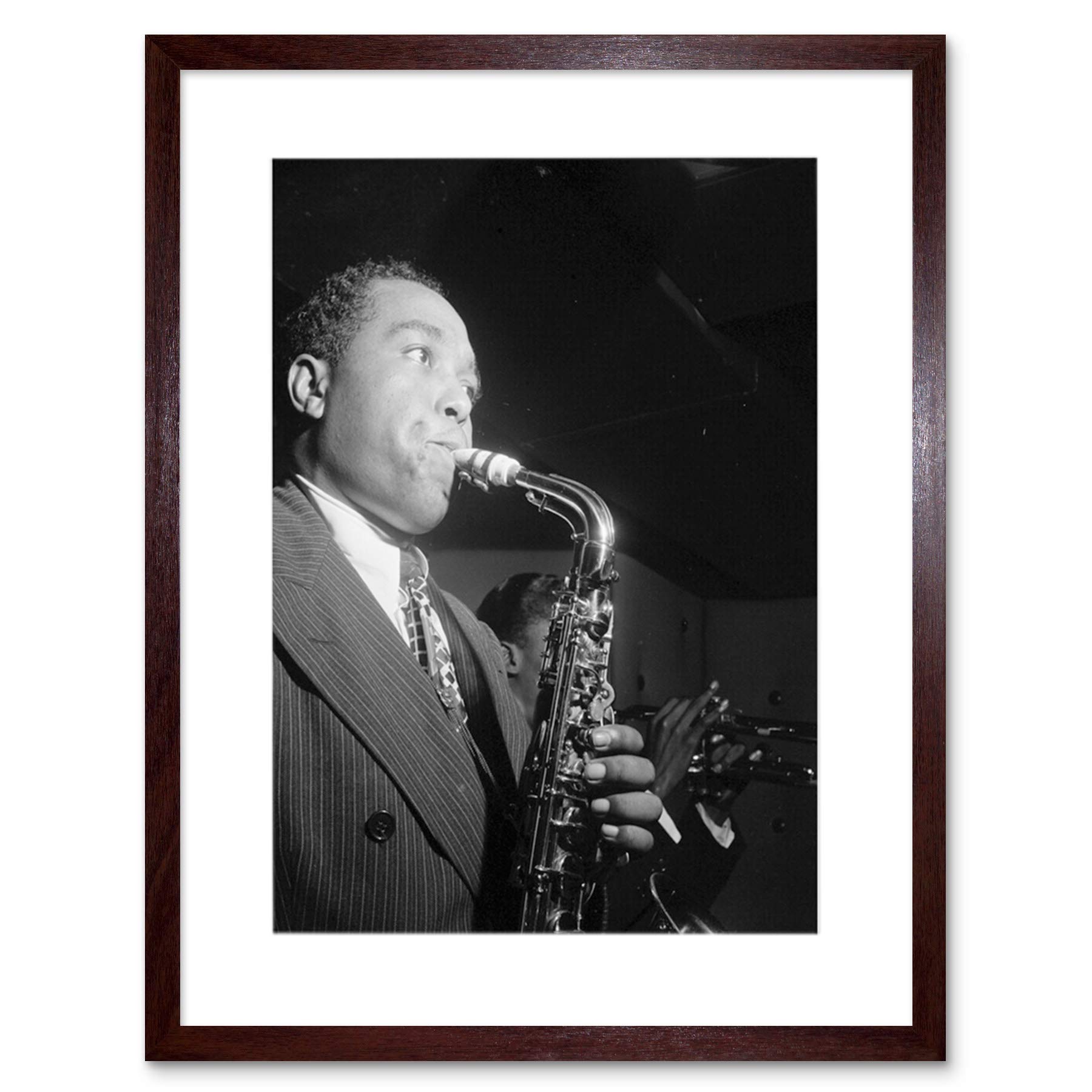 Wee Blue Coo Music Vintage Photo Charlie Parker Jazz Music Sax Legend Framed Wall Art Print