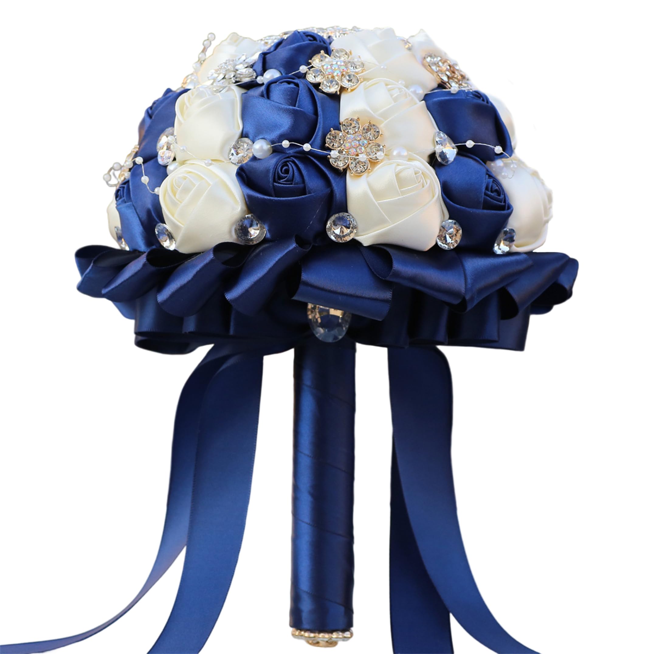 Bouquet de mariée en satin rose, la solution sans fleurs fanées