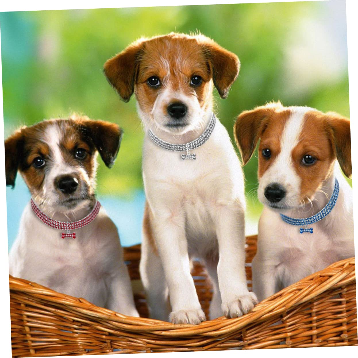 HOLIDYOYO Sparkling Rhinestone Dog Necklace Decorative Pet Collar Elastic Pet Neckchain