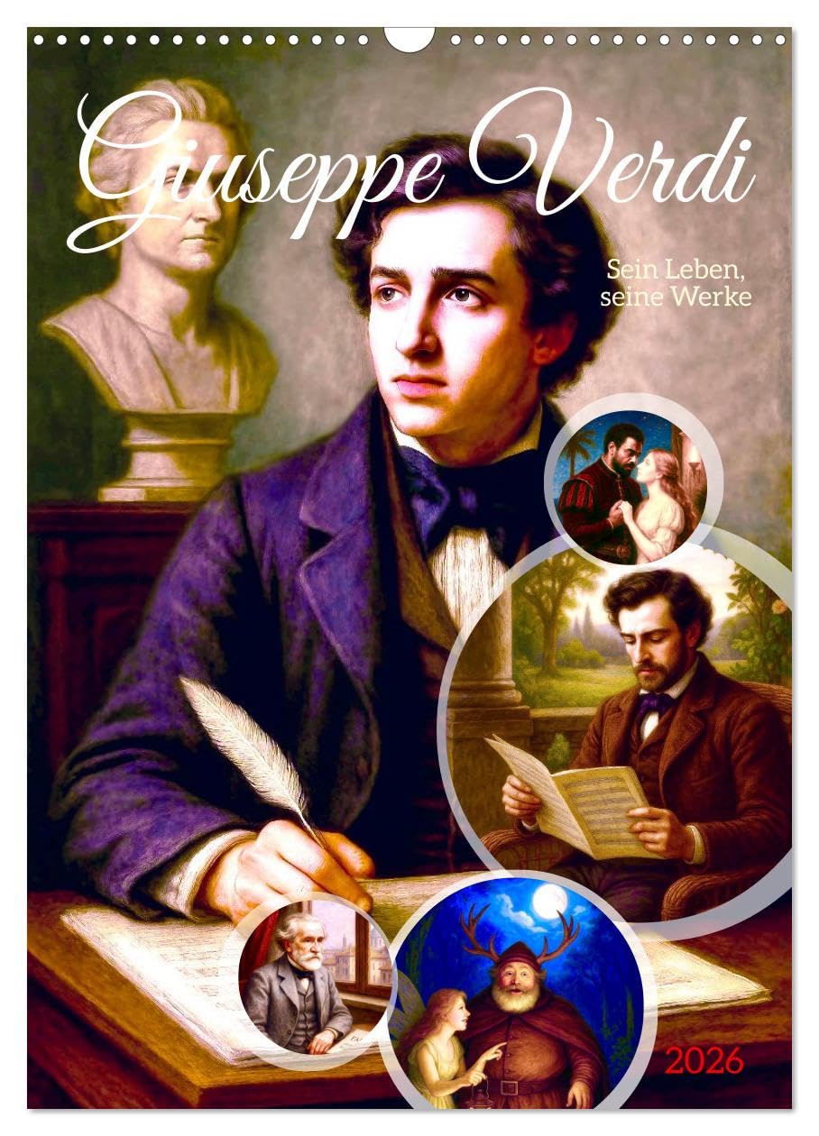 Giuseppe Verdi UK-Version (Wall Calendar 2026 DIN A3 Portrait), CALVENDO 12 Month Wall Calendar — image 1