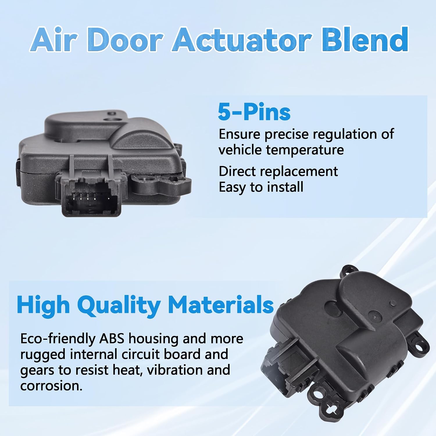 HVAC Blend Door Actuator YH1769 Fit for Ford F-150 Explorer Taurus Lincoln MKS MKT Mercury Sable Defrost Mode Actuator Replace OE# YH1769 604-228 4F2Z19E616FA 5F2Z19E616AA 7L1Z19E616G 9L3Z19E616A
