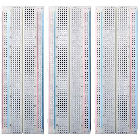 3pcs Solderless Breadboard 830 Point Prototype For Arduino, ESP32, ESP8266, Raspberry Pi