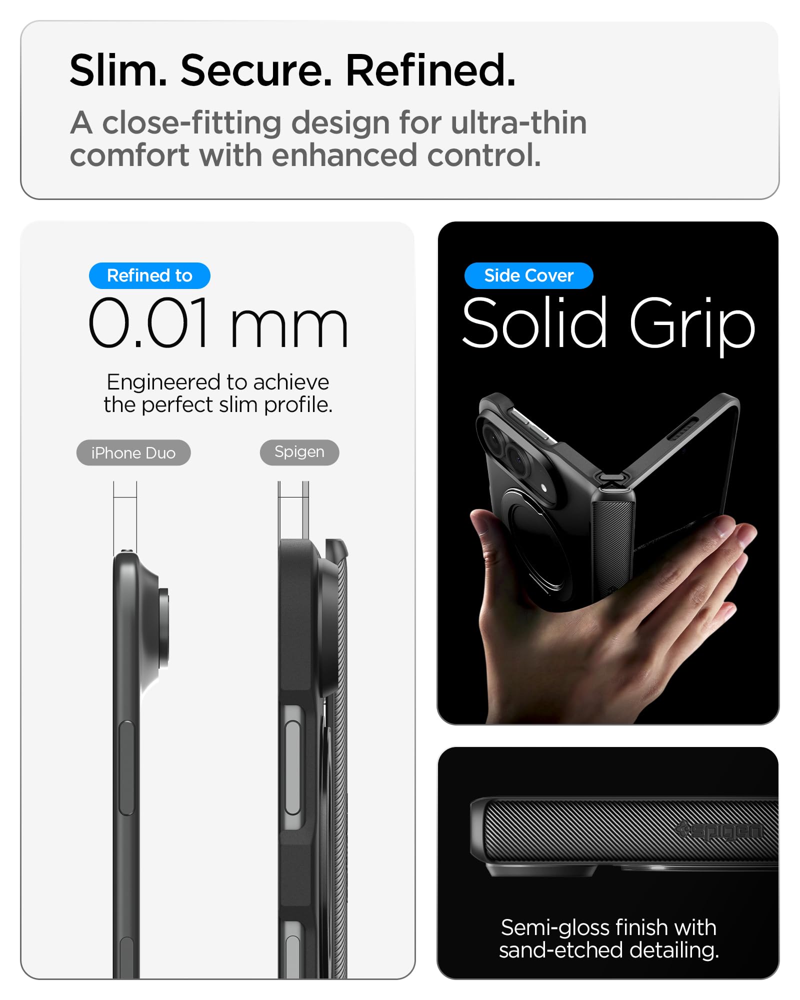 Spigen iPhone Duo (Fold) Hülle Slim Armor Pro S MagFit -Black