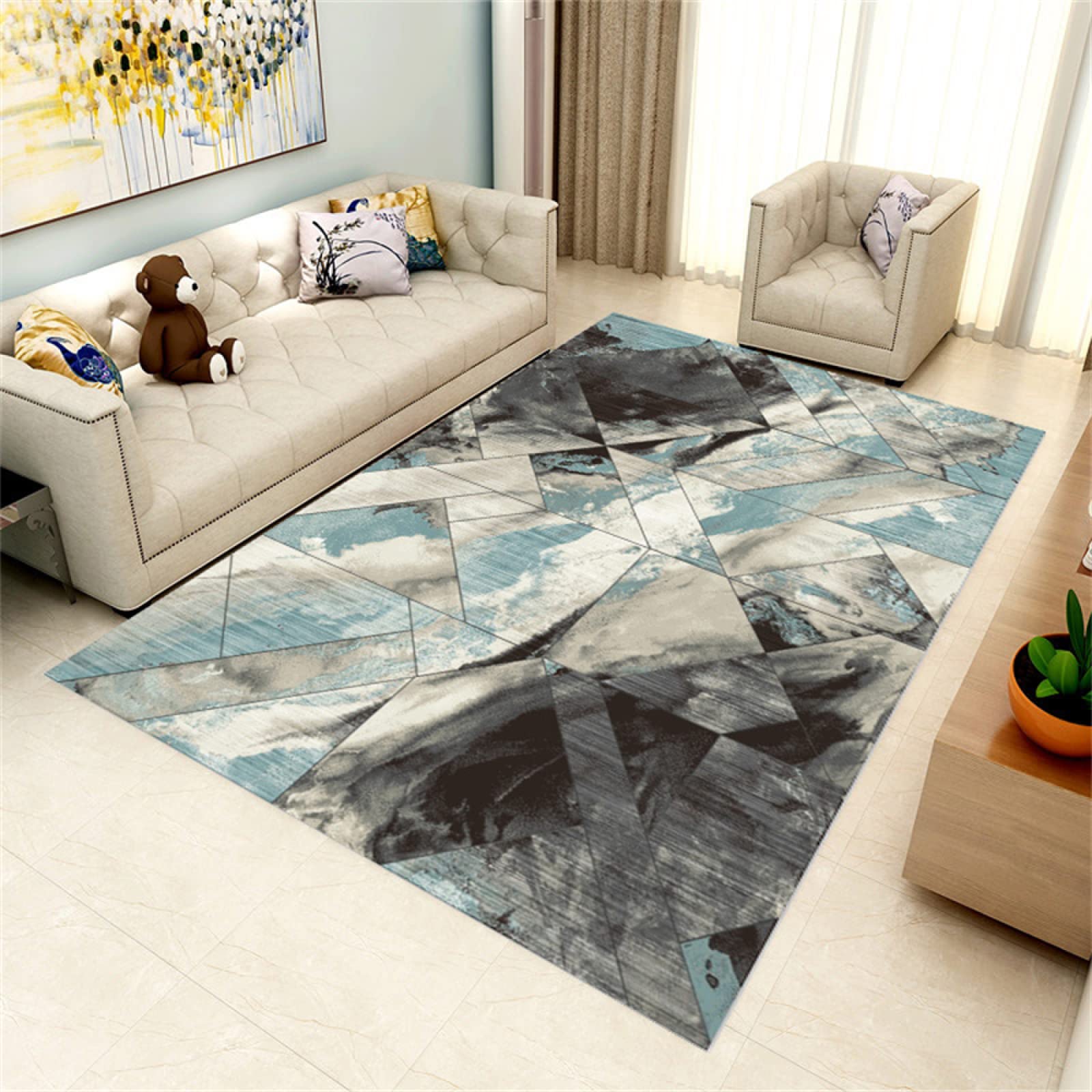 Tapis enfant garçon gris pour décorer une chambre de luxe lumineuse