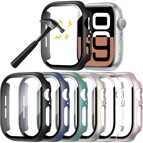 Rontion 6 Pack Case with Screen Protector for 42mm Apple Watch Series 11/10