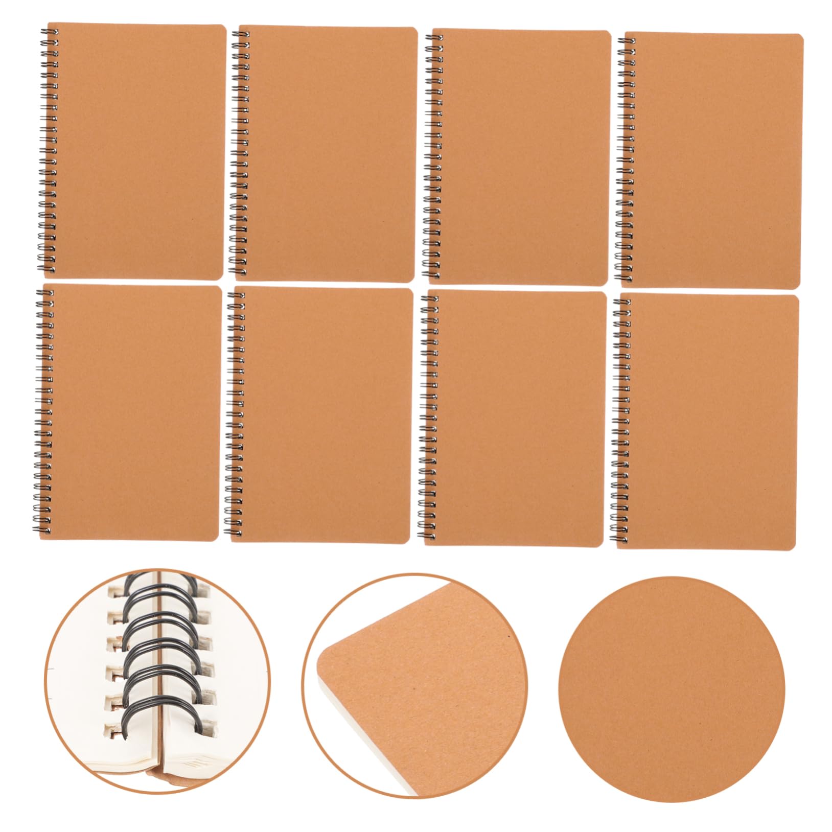 EXCEART Spiral Notizbuch A5 Kariert 10 Stück-pack Notizbücher mit Hardcover Blanke Seiten Papier Klassisches Design für Tagebuch und Reisen