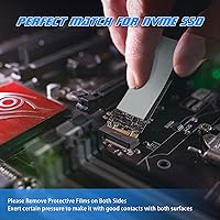 Vista 2 de Outus 30 unidades de almohadilla térmica de silicona de 2.6 x 0.8 x 0.1 pulgadas, almohadilla térmica reutilizable para CPU SSD, almohadilla