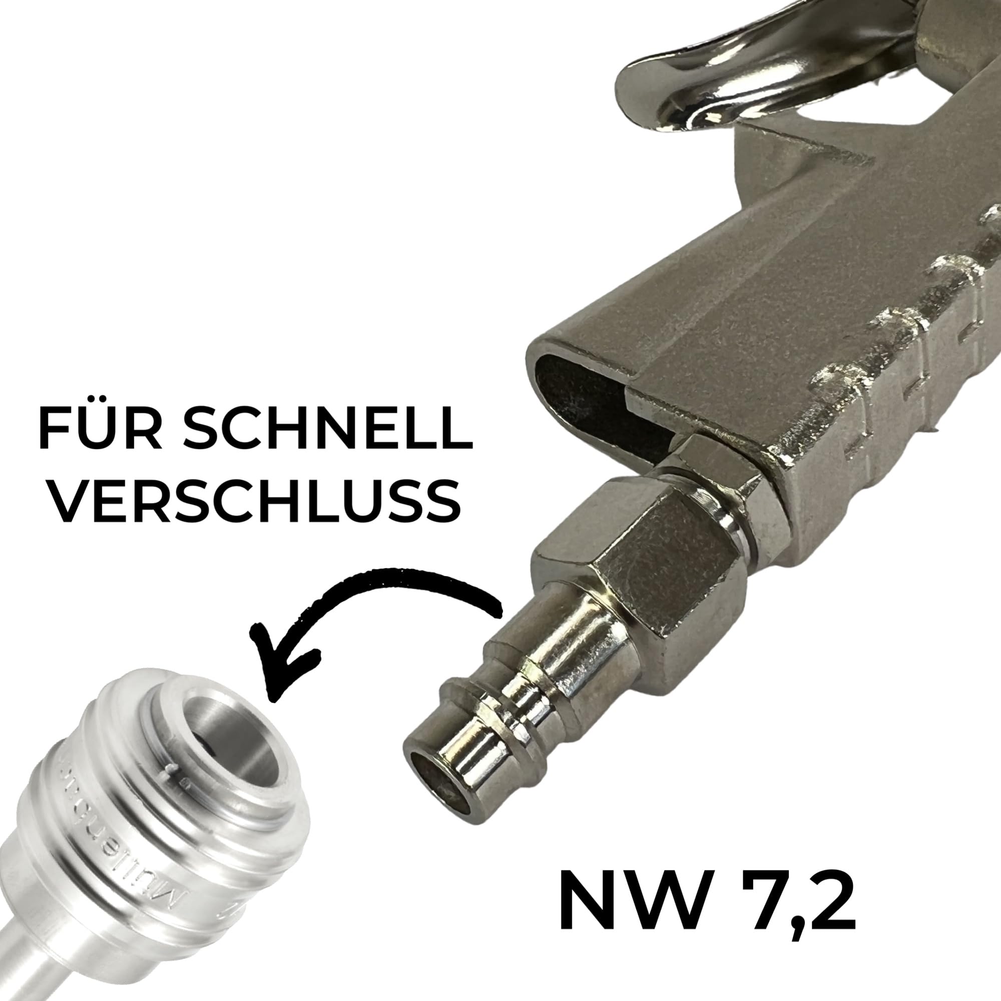 Kompressor Druckluft Reifenfüller Fahrrad Kompressorpistole mit SKS Pumpenkopf Auto/SV/BLitz DV Anschluss Manometer Pumpe für Rennrad City MTB Ebike