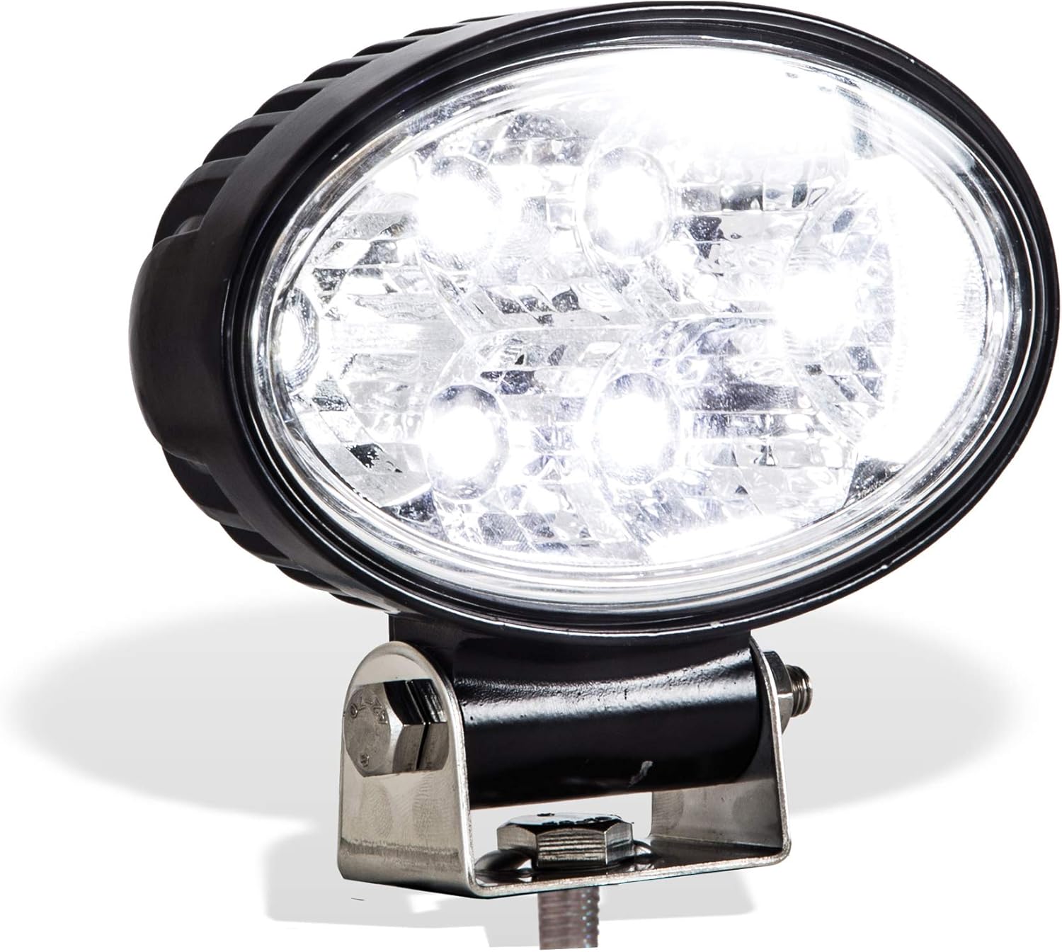 Buyers Products 1492113, 5.5 Inch Wide Oval LED Flood Light, Off Road, Light Bar, Heavy Duty Spot Light for Trucks, Trailers and ATVs, Clear