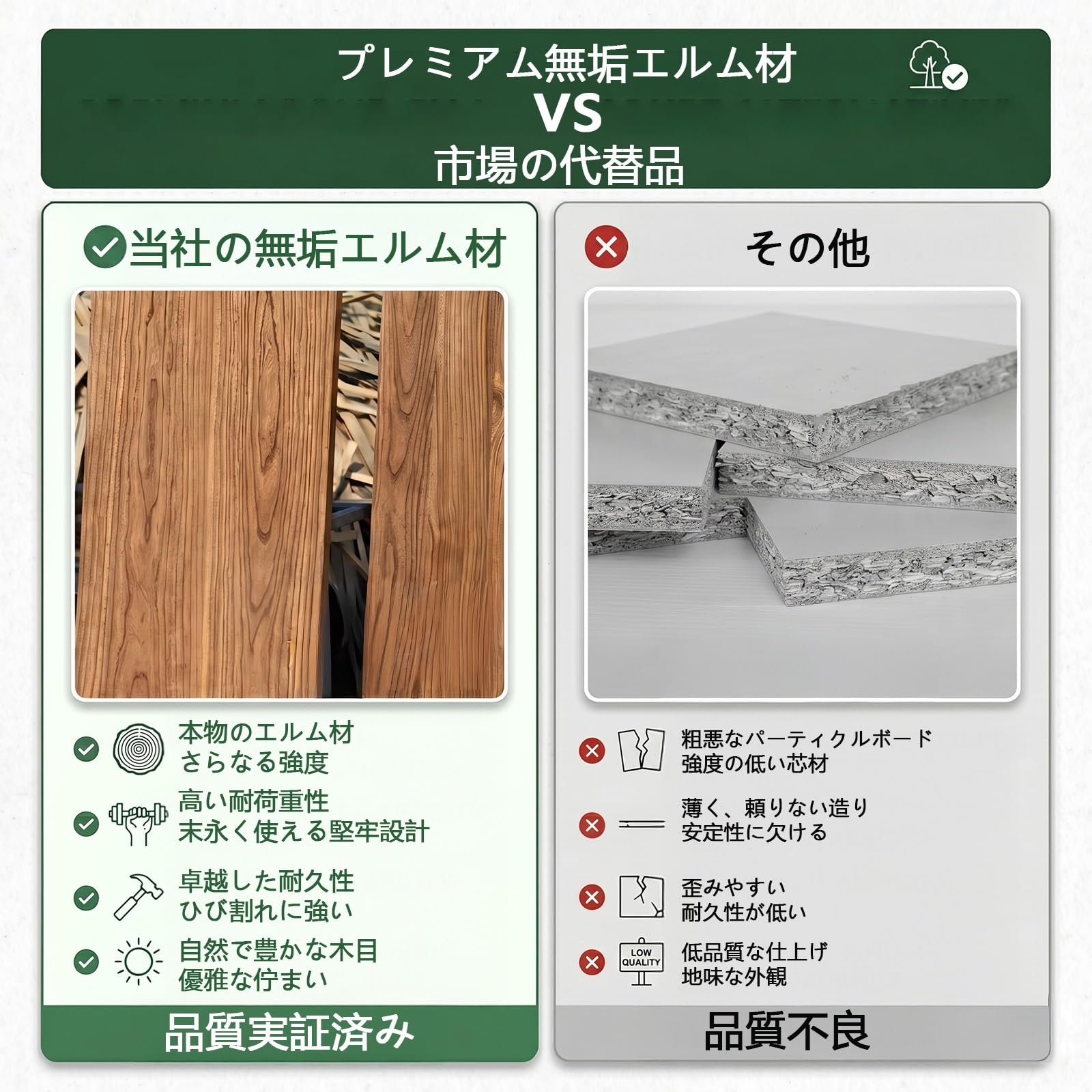 Amazon｜CTREVL 天然木 デスク天板 無垢材 ダイニングテーブル天板 3cm
