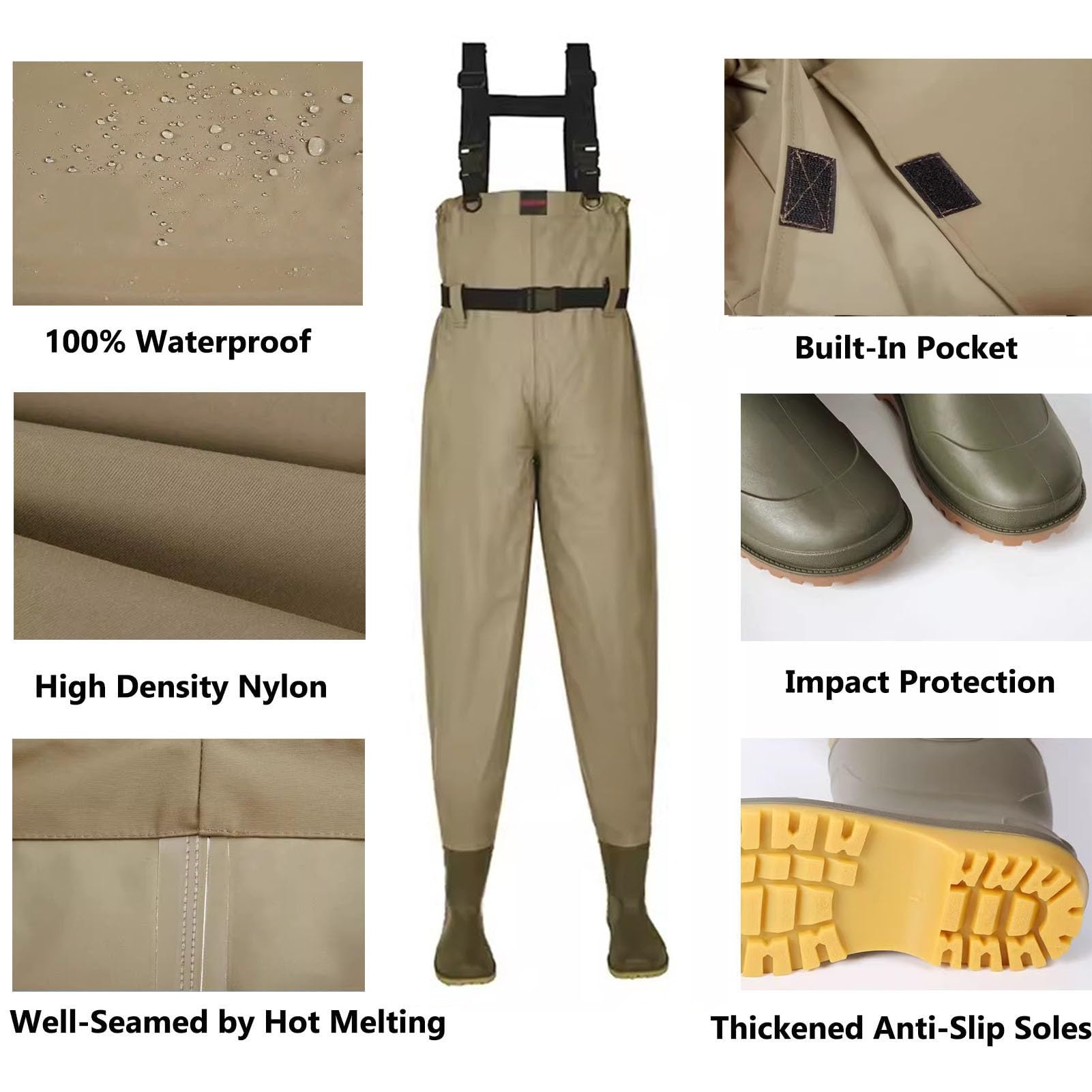Hip Waders Wodery Neoprenowe Do Polowań Na Kaczki Dla Mężczyzn Z Ocieplanym Butem Wodoodporne Wodery Wędkarskie Z Nogawkami