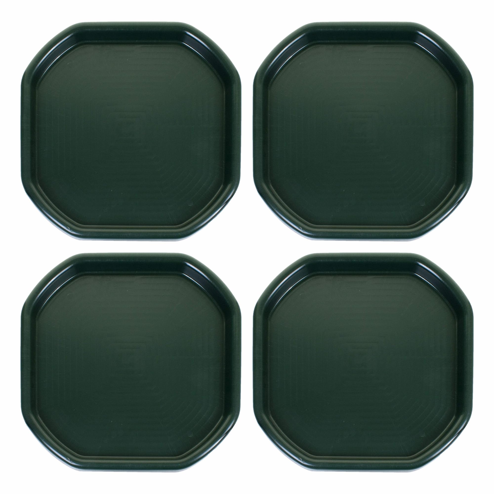 M1SS Small Mixing Tray 70cm x 70cm Octagonal Concrete & Mortar Mixing Tray Kids Messy Activities Plastic Tuff Spot Board Water & Sand Activities Plastering (Set Of 4, Dark Green)
