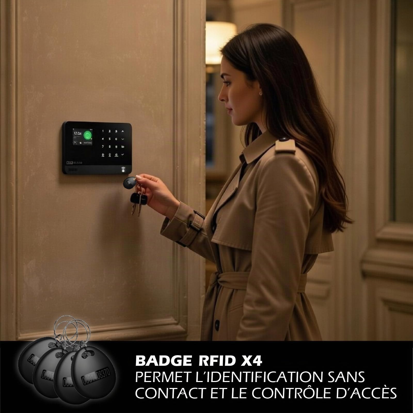 Système d’Alarme connecté WiFi et/ou 4G – Détection d’Ouverture & de Mouvement – Transmetteur GSM Vocal – Sécurité Intelligente évolutive, Compatible Alexa & Google