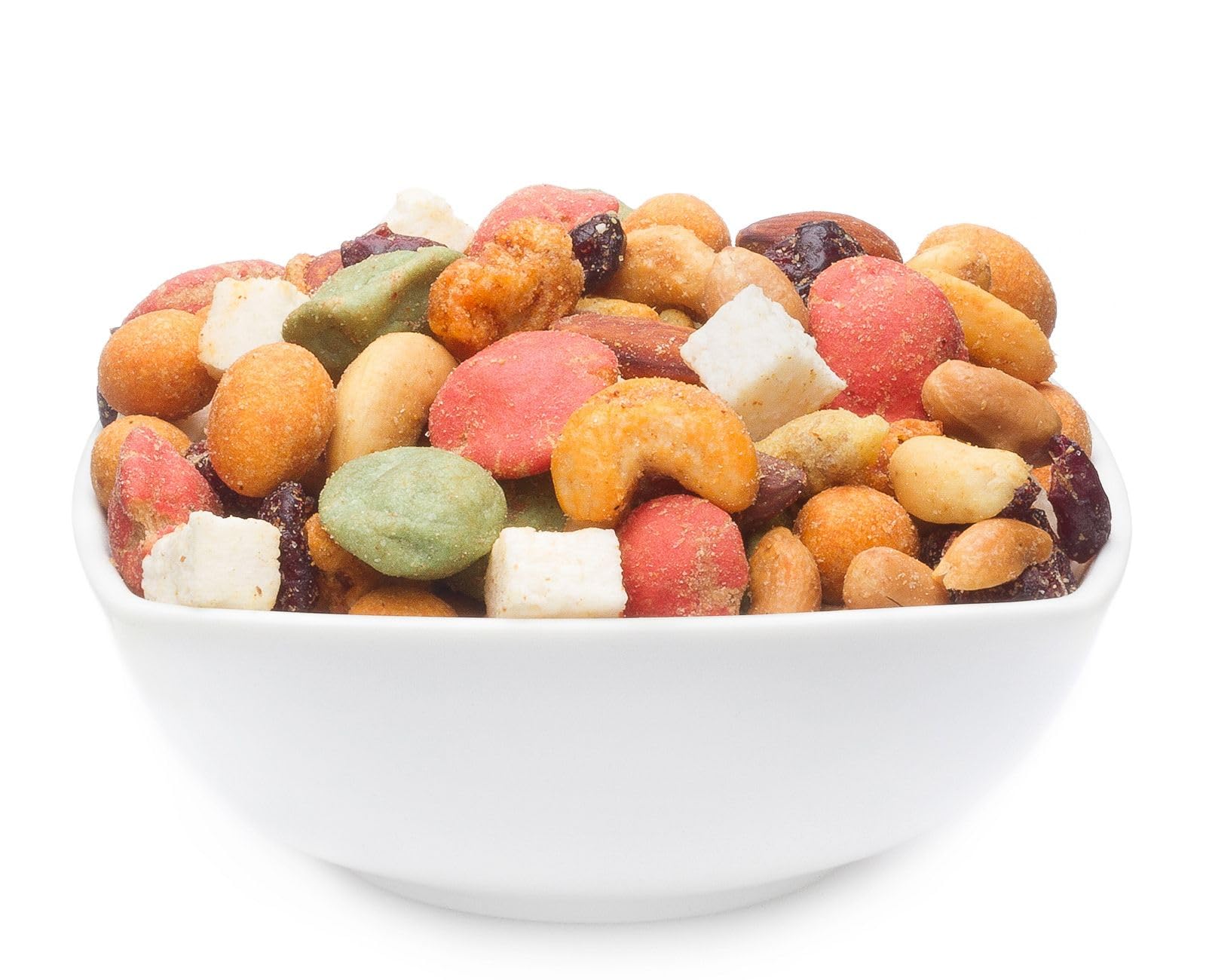 Scharfe Frucht-Nussmischung - pikante Nuss-Frucht-Mischung mit Cranberry, Kokos & Wasabi 3 kg – von CrackersCompany