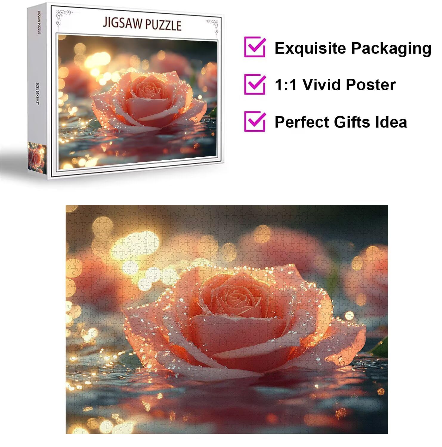 Puzzle 4000 Teile Rose Herausforderndes Klassische Puzzles, n-528