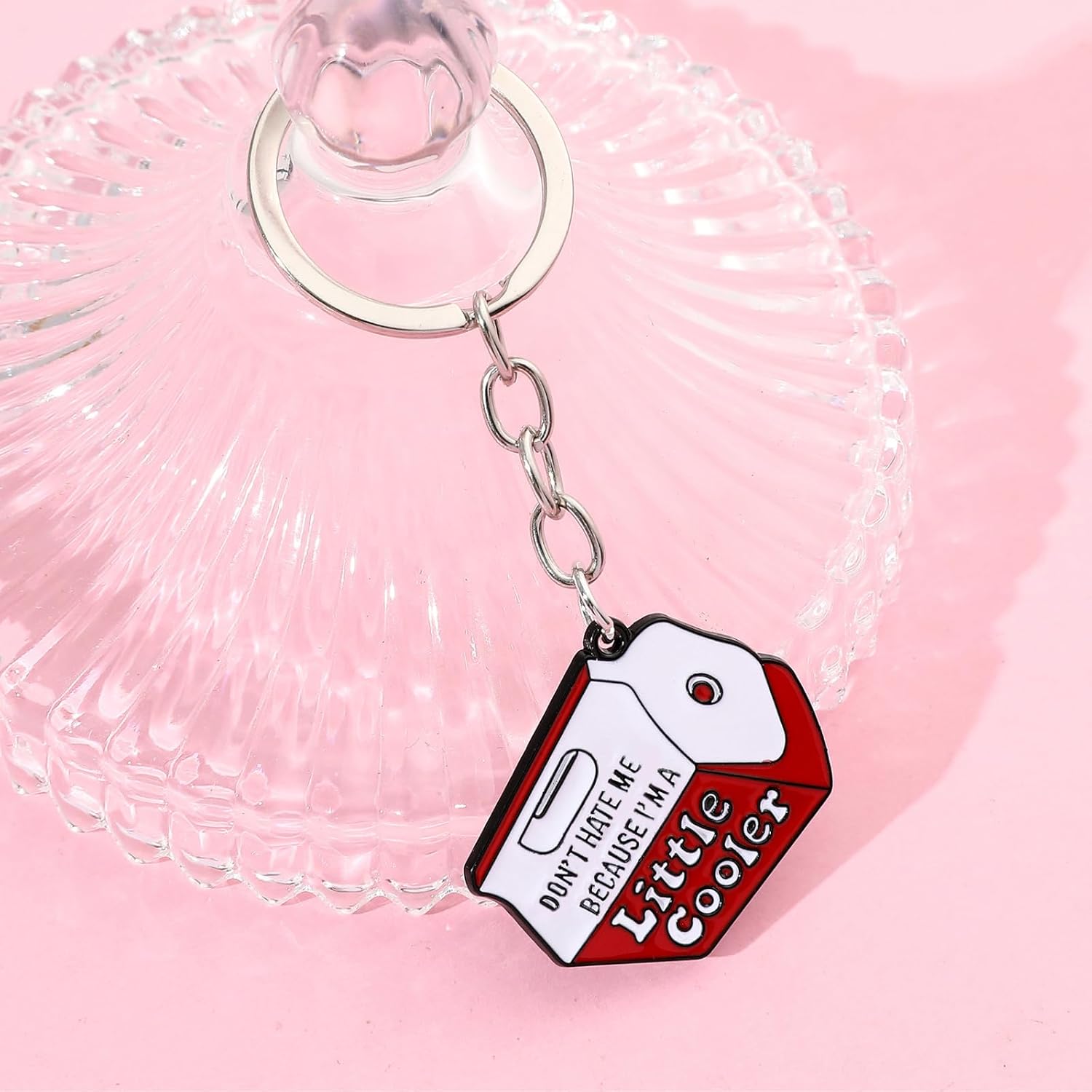 Cool Enamel Keychain, Funny Keyring Gift for Women Men, Bag Car Accessory