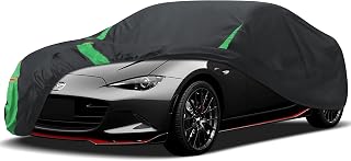 Custom Fit for Mazda MX-5 Car Cover in Full Exterior All Weather Protection Waterproof Dustproof Sun Protect with Driver Door Zipper