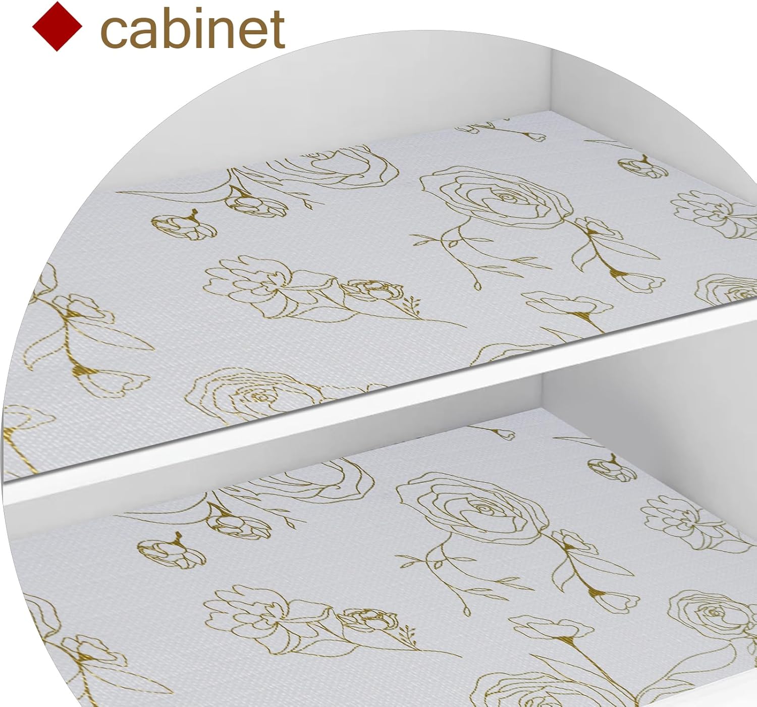 Moriah Shelf Liner Non Adhesive, Kitchen Drawer Liner Non Slip Waterproof Thickened Cabinet Protector for Bathroom Dresser Shelves Pantry(Rose,12'' x 30')