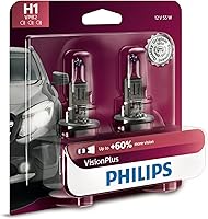 Vista 1 de Philips Automotive Lighting H1 VisionPlus Deluxe - Bombilla de repuesto para faros delanteros, se adapta a posiciones seleccionadas de luz alta
