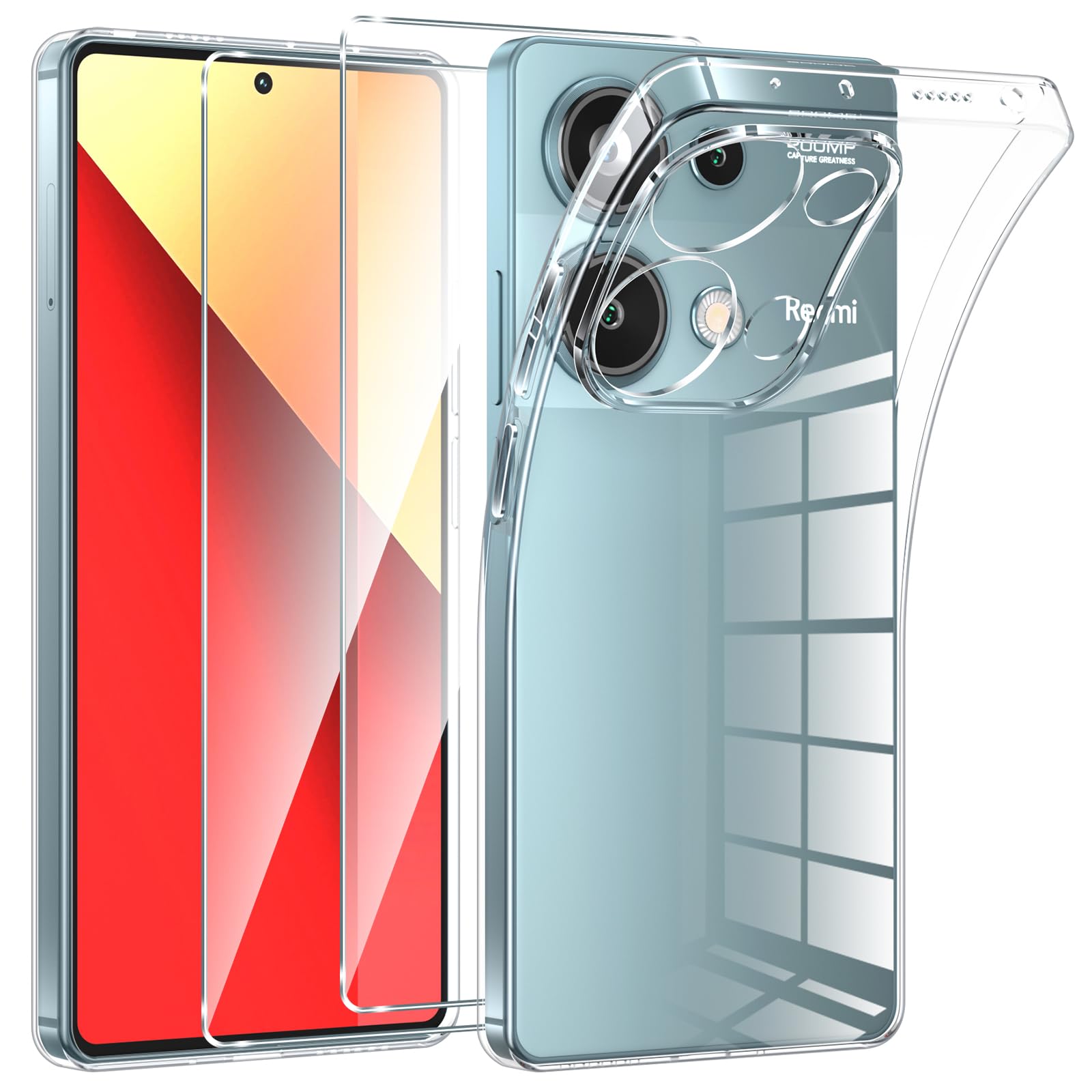 Cover Per Huawei P50 PRO | Custodia Protettiva Ultra Sottile In PC + Silicone, Con Staffa, Assorbi Urti, Colore Rosso, Sensazione Premium - 5