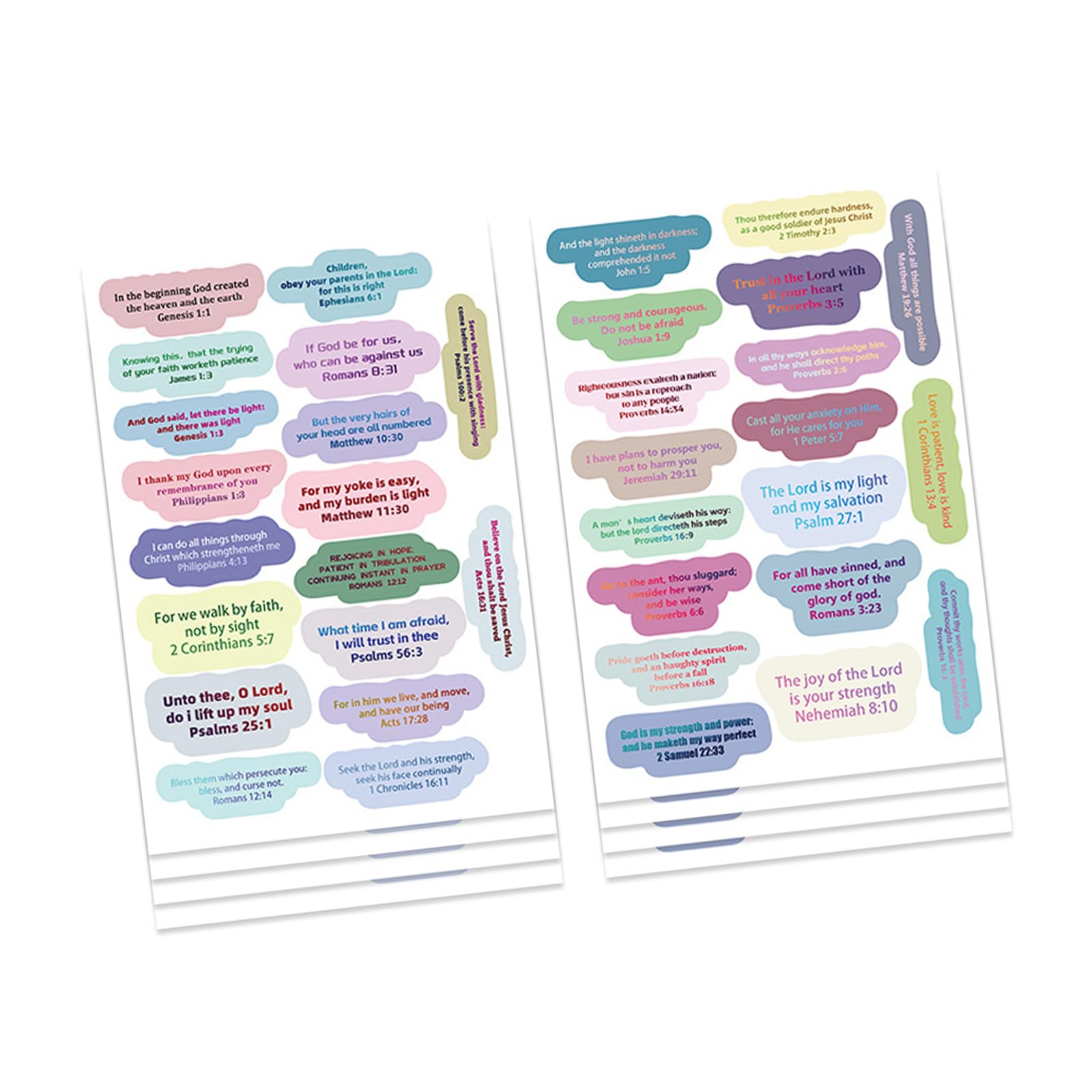 Bible Sticker Inspirational Design for Water Bottle Journal Scrapbooking Laptop Phone Cartoon Bible Sticker