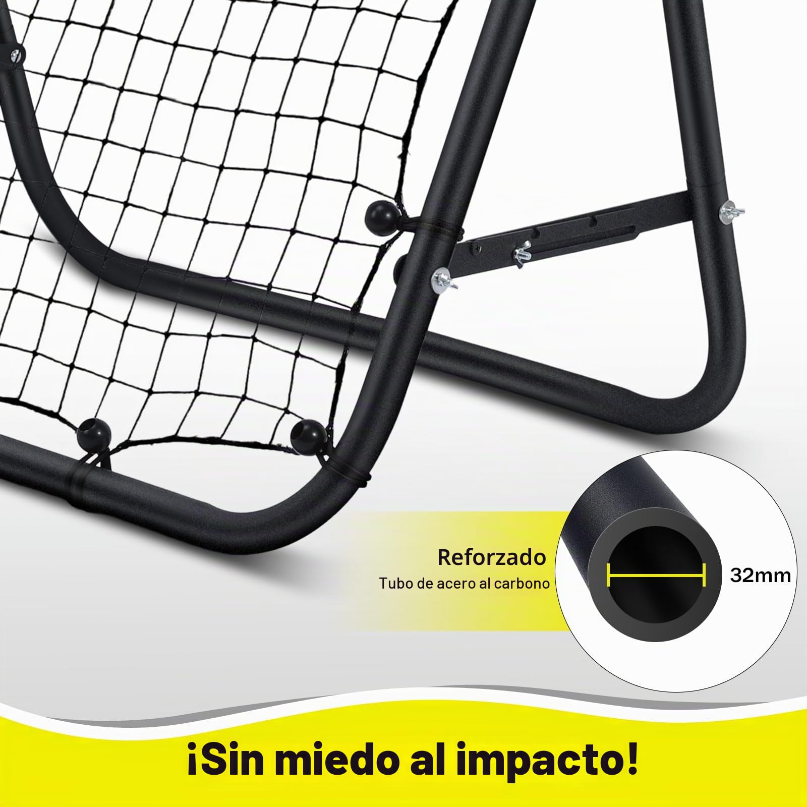 MoKo Reboteador de Fútbol, Red de Rebote para Fútbol con Ángulo de Cambio Rápido, Red de Rebote Portátil de Fútbol Regalos de Entrenamiento, Ayudas en el Patio, Césped, Adolescentes y Adultos