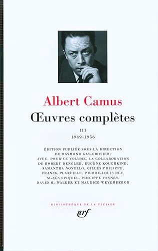 Couverture de Œuvres complètes, tome III, 1949-1956