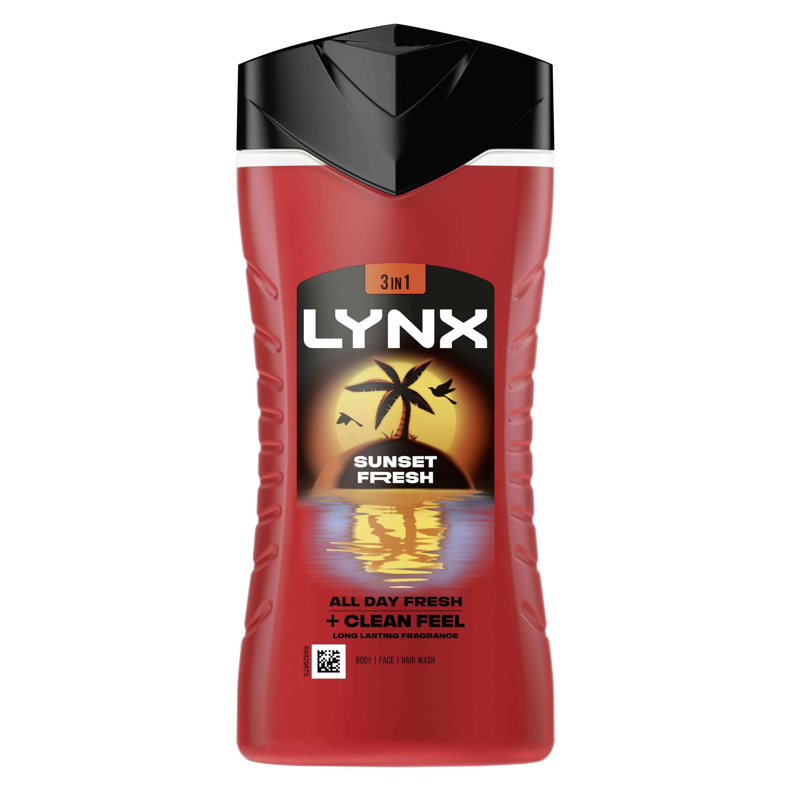 Lynx Sunset Fresh 3-in-1 Body Wash Men's Hair, Face and Body Cleanser with a mango & mandarin scent for all-day freshness 6x 225 ml - Image 2
