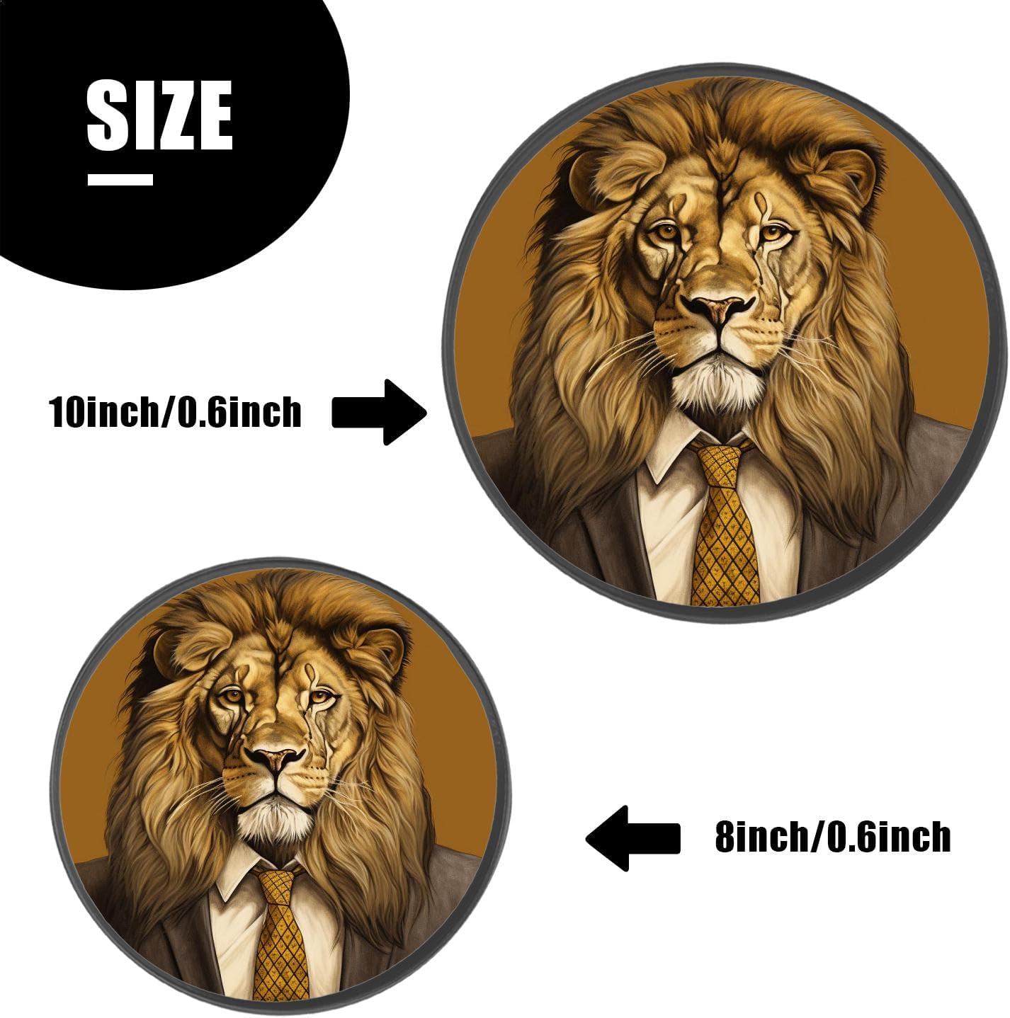 Jacket Lion Stripe Style Set of 4 Stove Burner Covers - Premium Round Electric Stove Range Protectors,8 IN & 10 IN