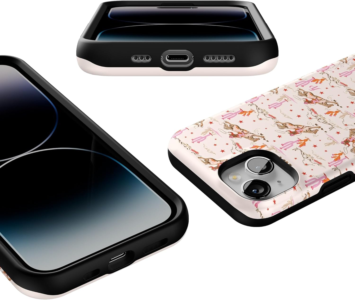 Casely iPhone 14 Case | Cowgirl Canyon | FashionPass x Casely | Bold Protective Design | Compatible with MagSafe