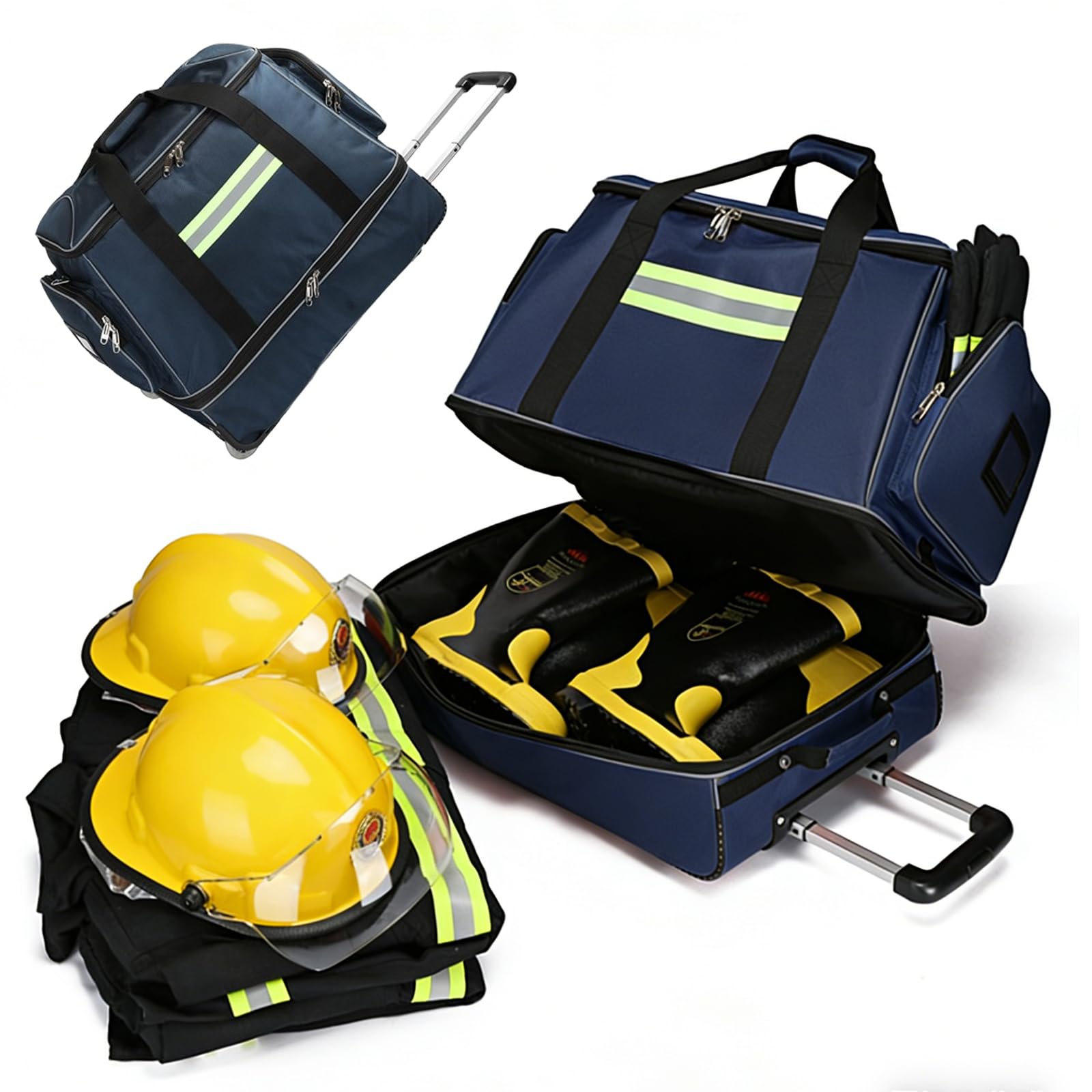 Borsa di Primo Soccorso con Ruote, Zaino di Pronto Soccorso Vuoto, Kit di Emergenza, Tessuto Oxford 1800D ignifugo, per Infermieri a Domicilio, Medici, Polizia, Vigili del Fuoco