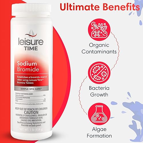 Miniatura 4 de Leisure Time - Bromuro de sodio para jacuzzis - Desinfectante de spa de 1 libra  Inicia la reserva de bromo para sistemas de bromo  Inicio simple de