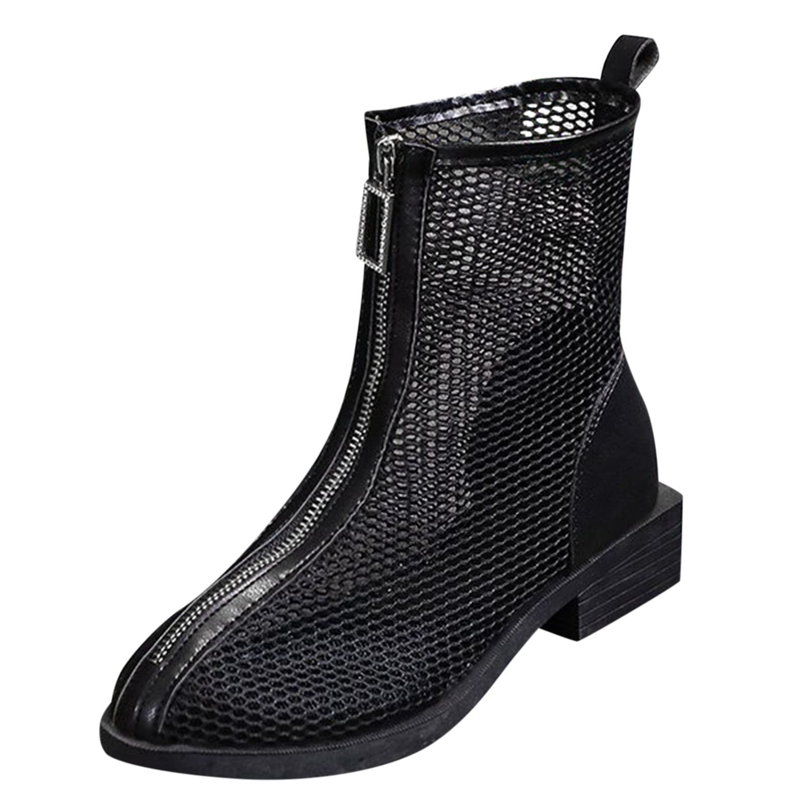 Baishitop Mesh Boot for Women Breathable Lace Up Shoes Flats Casual Shoes Unisex Women's Air 1 Crater Casual Shoes