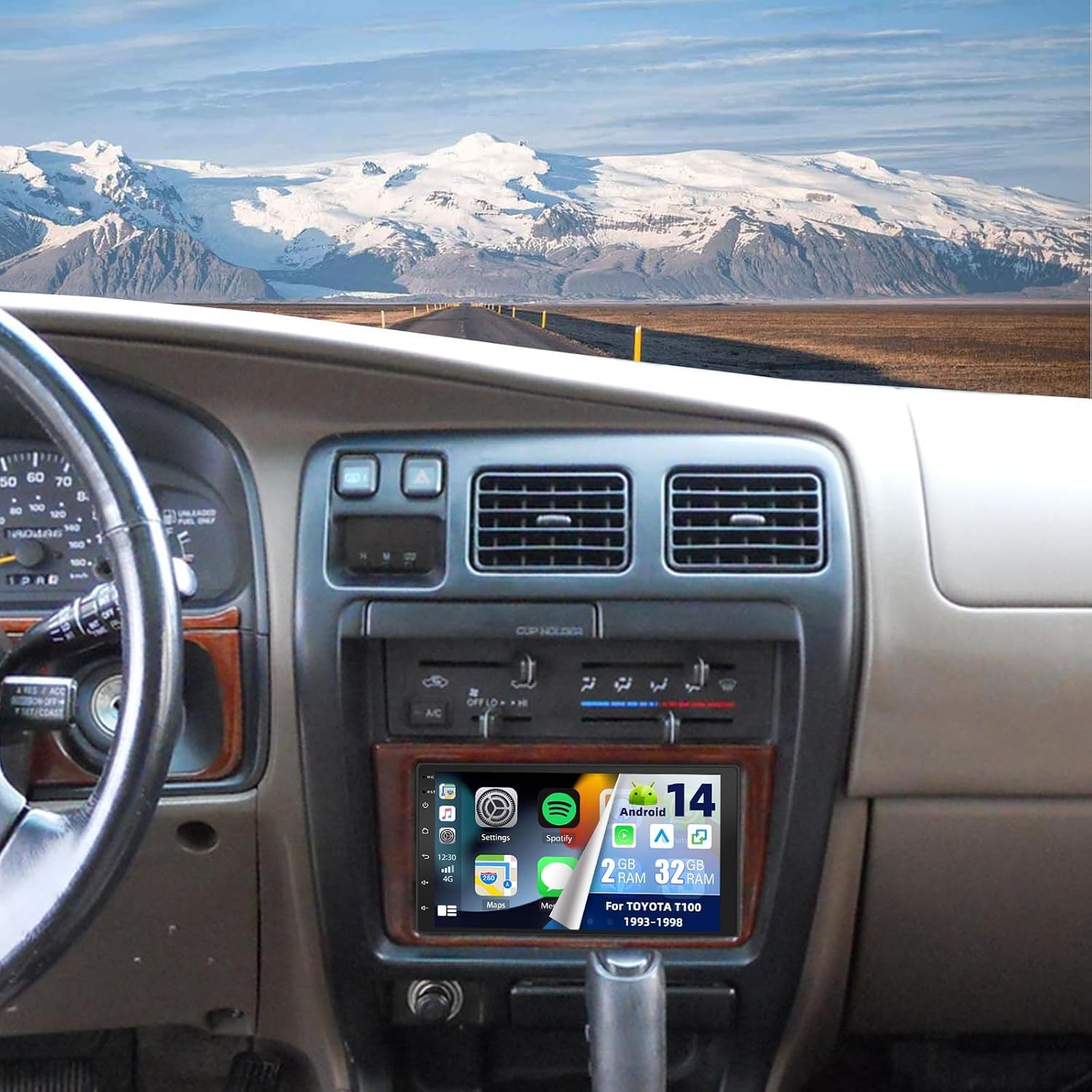 Radio de coche Android 14 de 7 pulgadas para Toyota T100 1993-1998