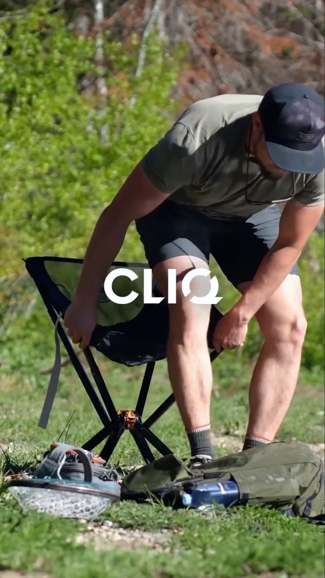 CLIQ Camping Chairs 2 Pack Sillas de Camping Plegables Ligeras con Bolsa de Transporte, Negro miniatura 7