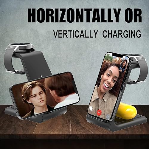 Miniatura 7 de PloutoRich Estación de carga Samsung, cargador inalámbrico 3 en 1, cargador Qi compatible con Samsung Galaxy S22S21S20S10S98Note2010, Galaxy Watch