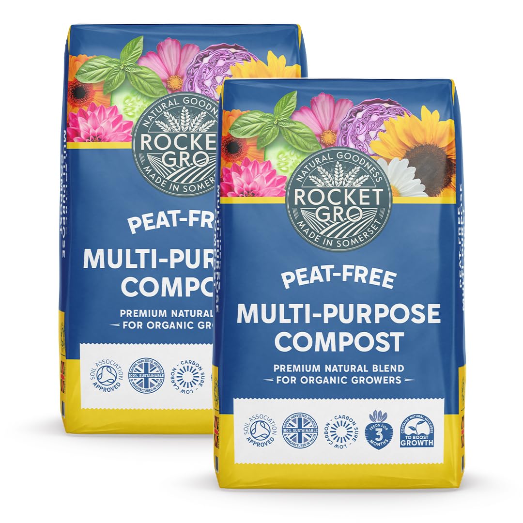 RocketGro - Multi-Purpose Compost Peat-Free - 2 x 50L Bundle - Save 25% - Organic with Dual-Source Feed for Healthier Plants - Ideal for Pots, Beds, Containers, and Fruit Trees — image 1