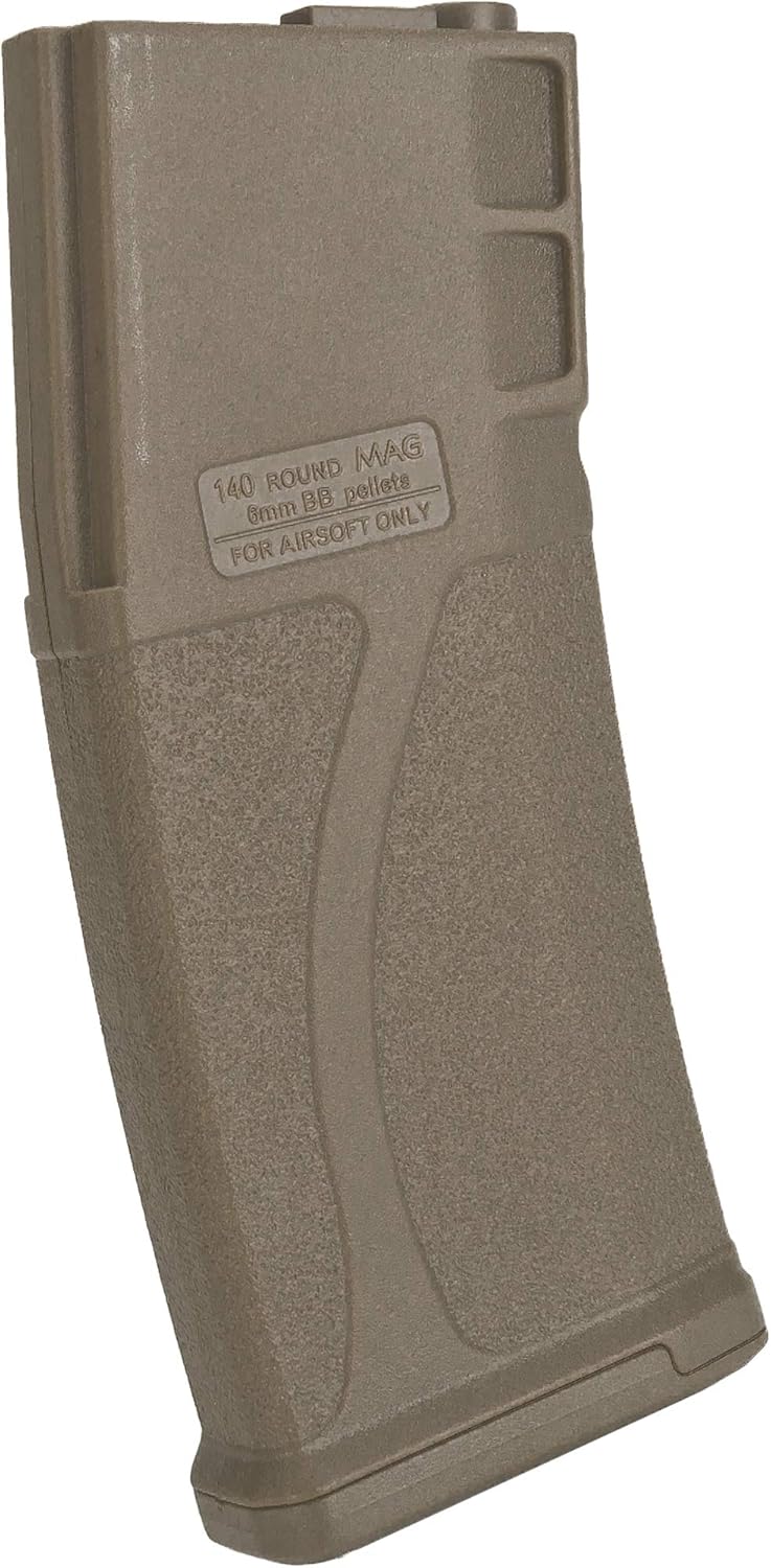 Evike Airsoft - Blue Box 140rd Polymer Midcap Magazine for M4 / M16 Series Airsoft AEG Rifles (Color: Black/Single) : Sports & Outdoors