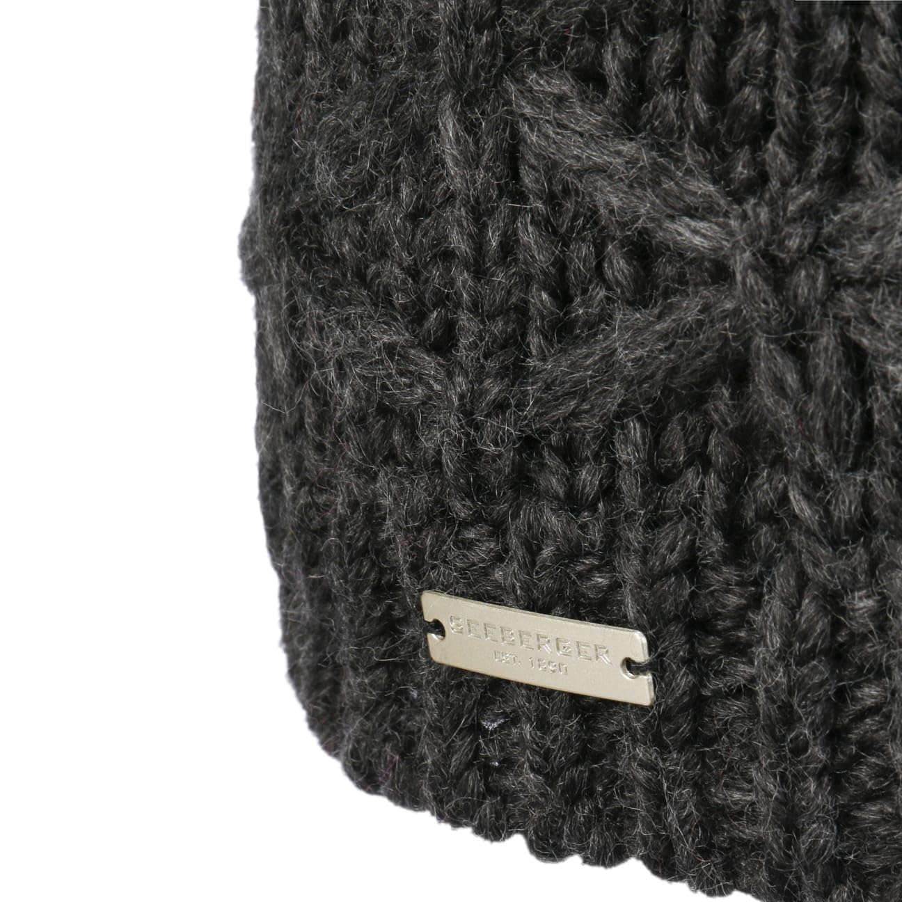Seeberger Annelie Bommelmütze Strickmütze Wintermütze Damenmütze Beanie Damen/Herren - mit Futter Winter Herbst-Winter
