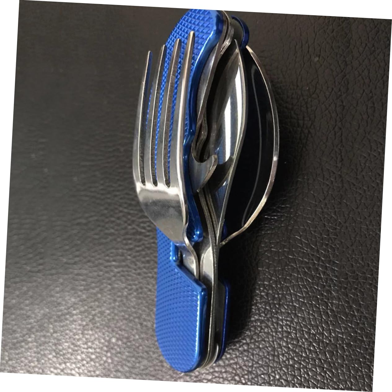BESPORTBLE 3 Juegos Cuchara de Picnic Utensilios para Servir de Acero Inoxidable Cubiertos Viaje abrebotellas Tenedor Cuchara Palillos vajilla Plegable portátil cámping Suite