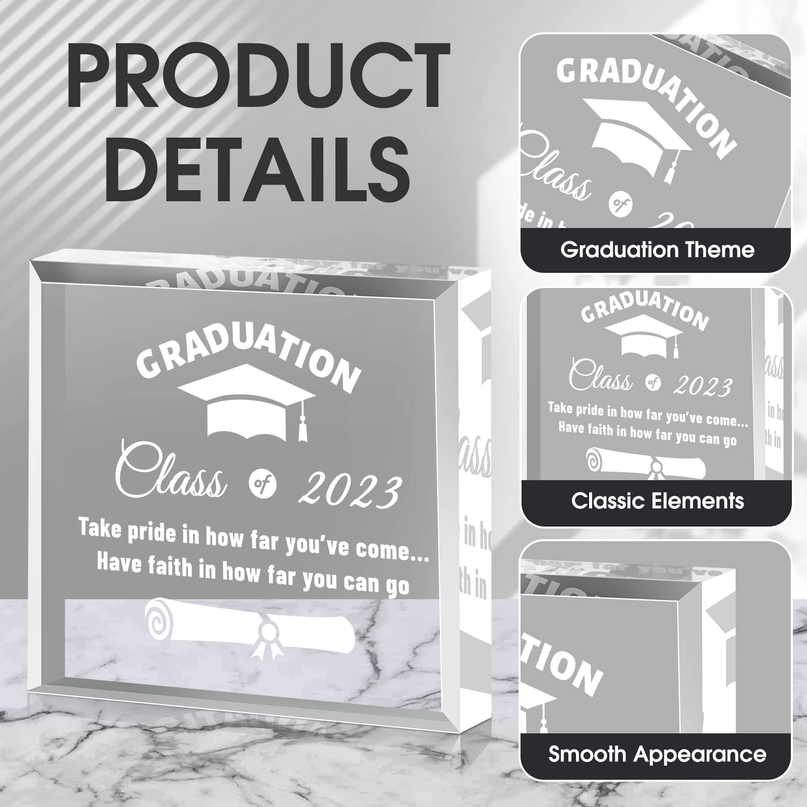 2025 Graduation Gift Set - Acrylic Keepsake, Card & Keychain For Graduates