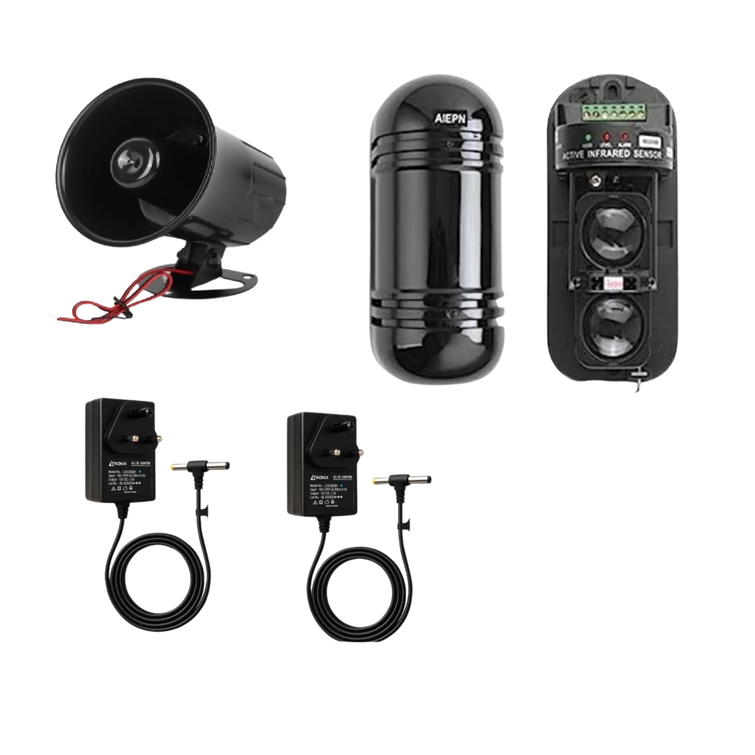 NAVKAR SYSTEMS Combo-CN297 120dB Security Siren Alarm Kit with 100M Dual Beam IR Sensor | Boundary Wall, Gate & Perimeter Intrusion Alert System-image-30