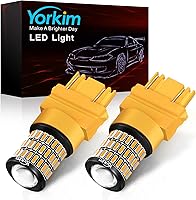 Vista 15 de Yorkim Bombilla LED 3157 Roja 3157 Bombilla LED de freno y luces traseras 3157 Luces de freno intermitentes con Proyector 3056 3156 3057 4057 4157