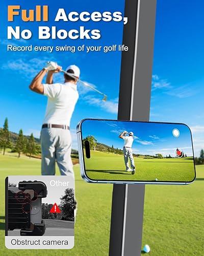 Miniatura 6 de Soporte magnético para carrito de golf con imanes fuertes y correa de seguridad, doble protección, apto para Magsafe iPhoneGalaxyGoogle Pixel,