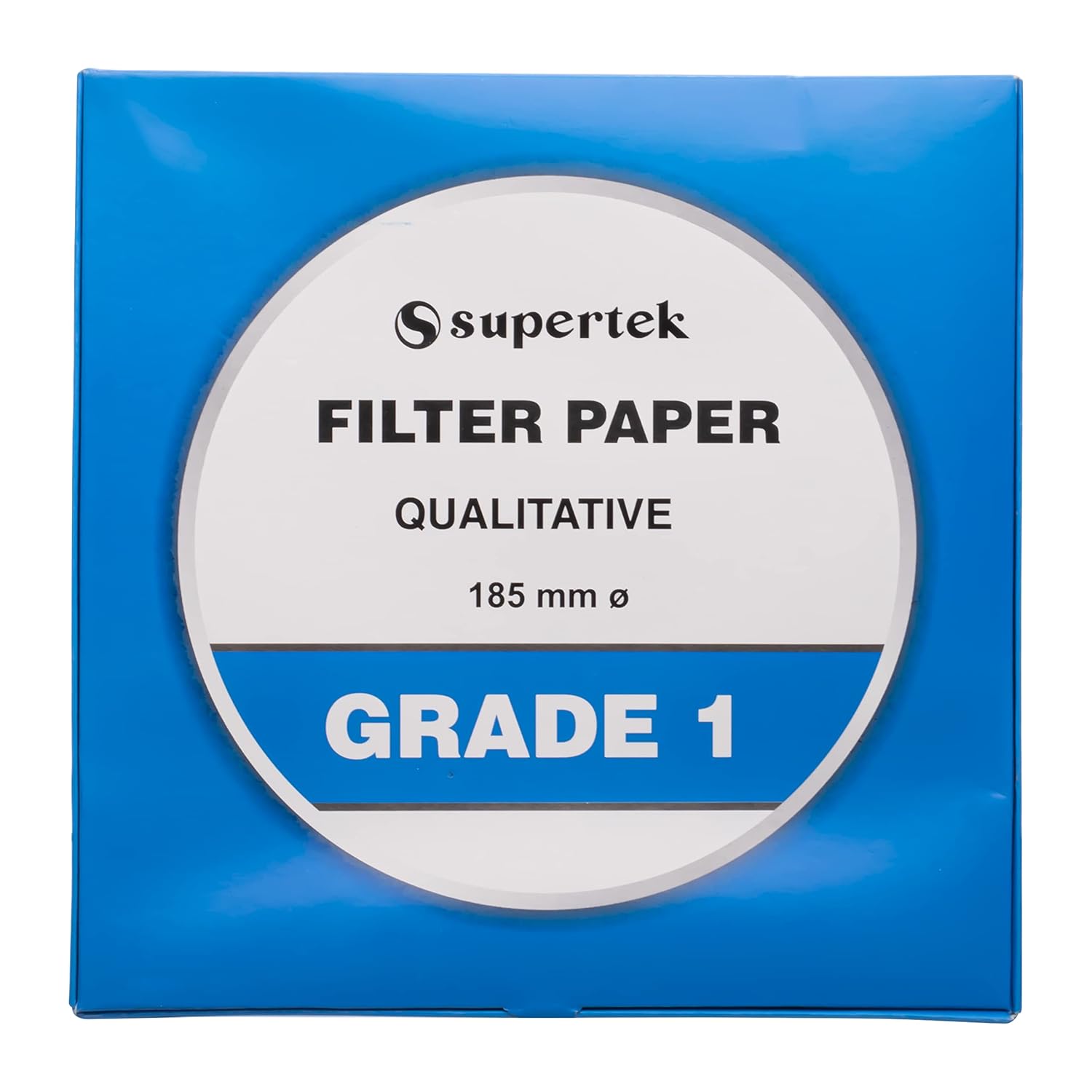 Supertek 185 mm Filter Paper Grade 1 Qualitative Round Sheets Pack of